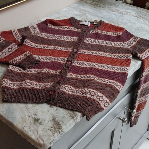Vintage Razzle Dazzle Cardigan Sweater in Autumn Colors - Picture 12 of 15